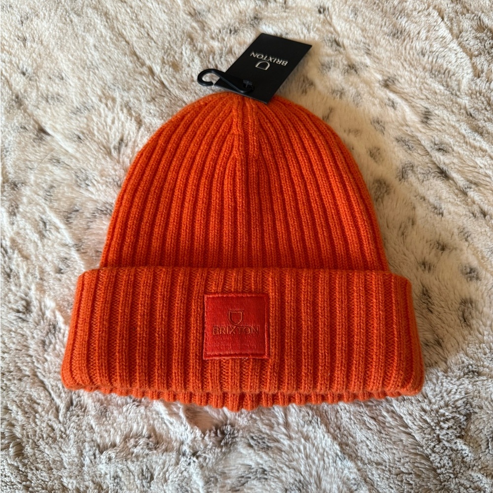 Brixton Orange Knit Beanie